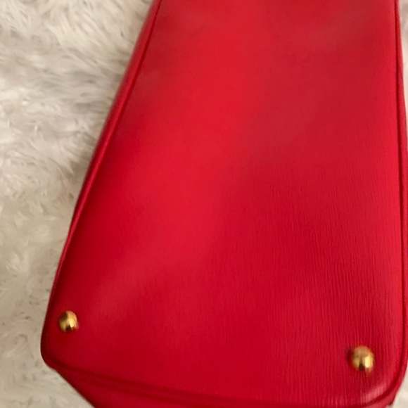 Ralph Lauren Bags Ralph Lauren Red Leather Tote Double Strap